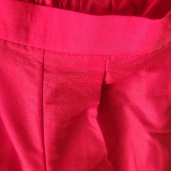 Bright red Chanderi cotton Sharara (Bell bottom) and top - Picture 3 of 6